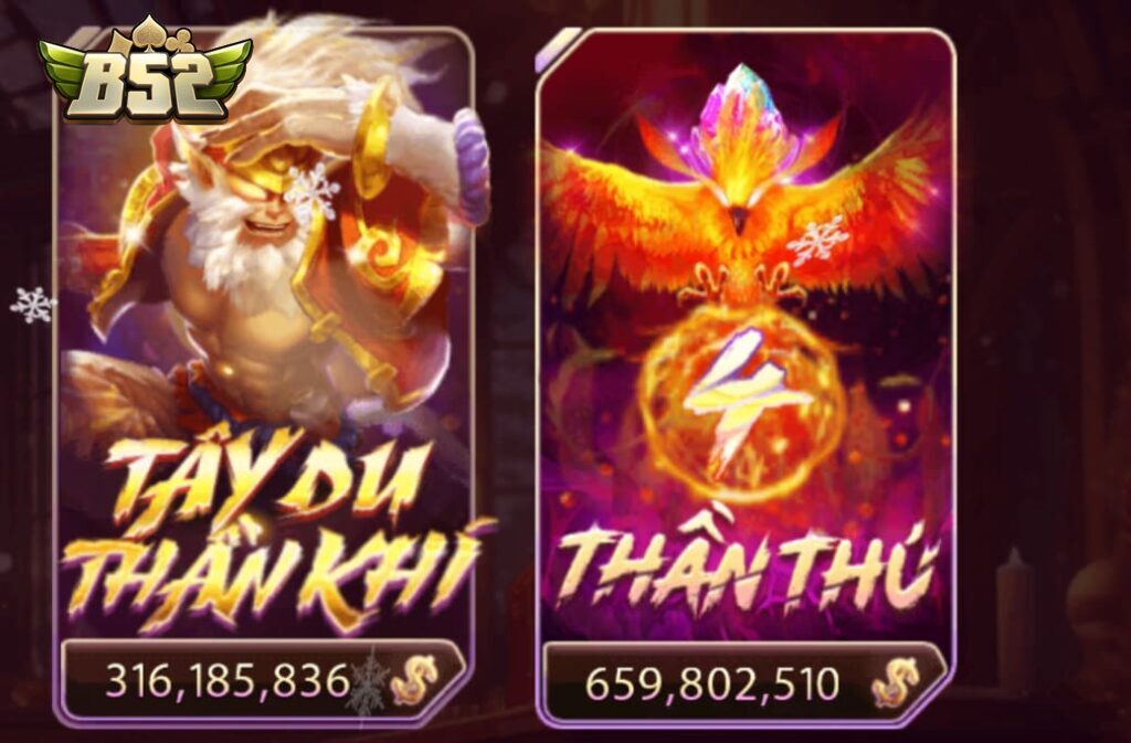 Game nổ hũ 4 Thần Thú hấp dẫn